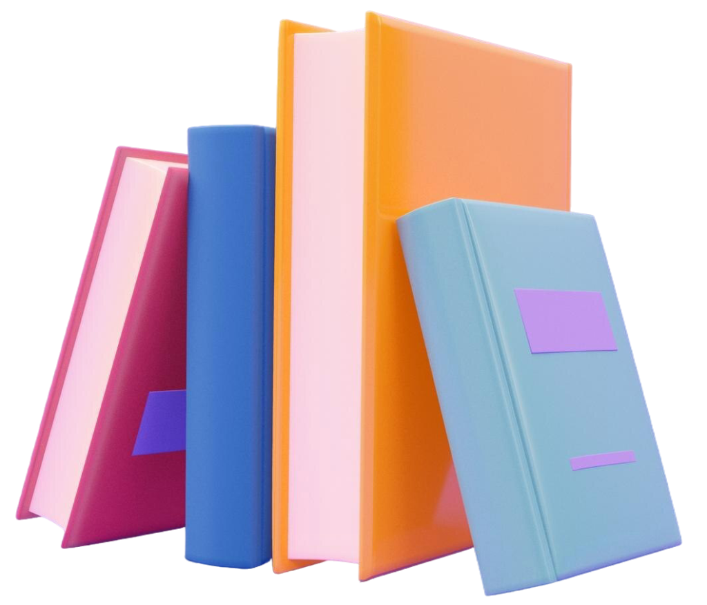 books stack icon isolated 3d render illustration e1754737968336